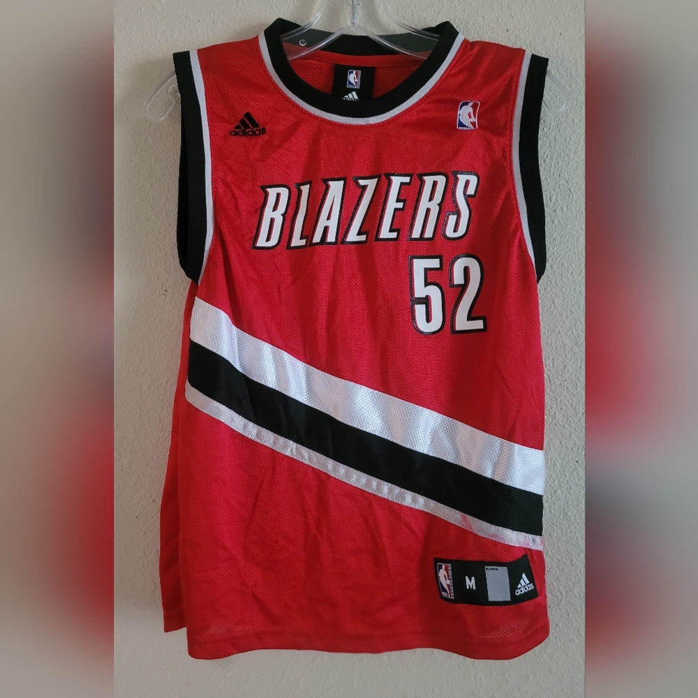 Adidas Blazers Red Basketball Jersey